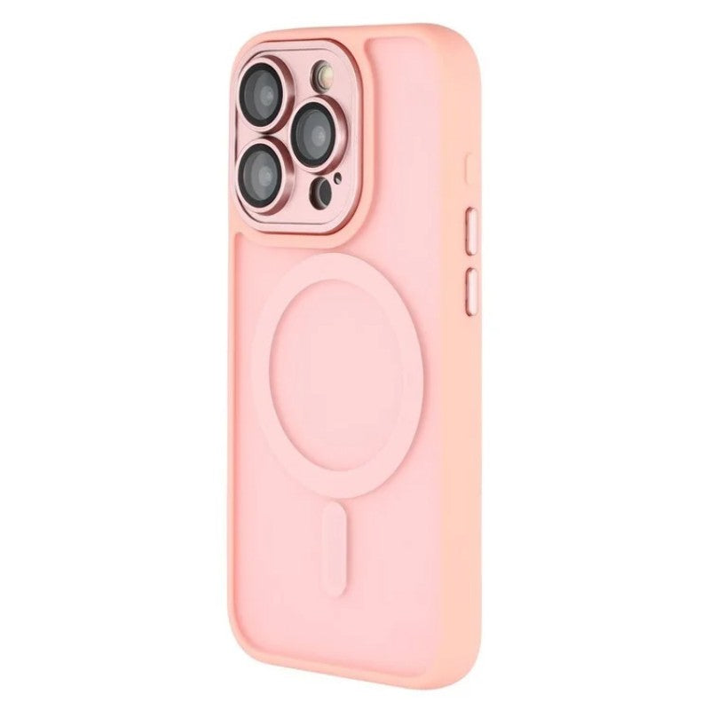 For iPhone 15 Pro Back Cover Compatible with MagSafe WANLONFENG QB1 Series PC TPU Shockproof Phone Case