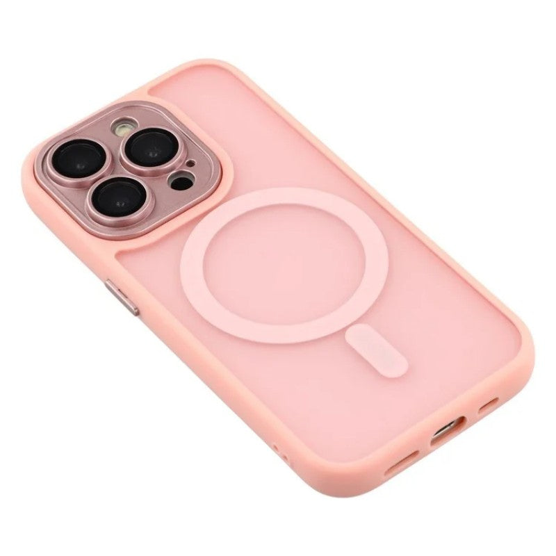 For iPhone 15 Pro Back Cover Compatible with MagSafe WANLONFENG QB1 Series PC TPU Shockproof Phone Case