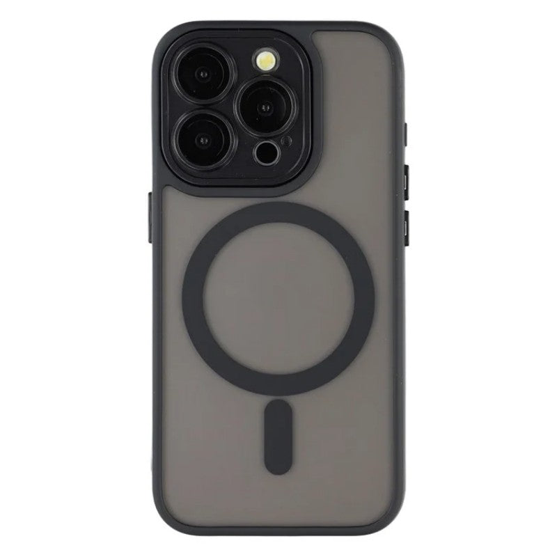 For iPhone 15 Pro Back Cover Compatible with MagSafe WANLONFENG QB1 Series PC TPU Shockproof Phone Case