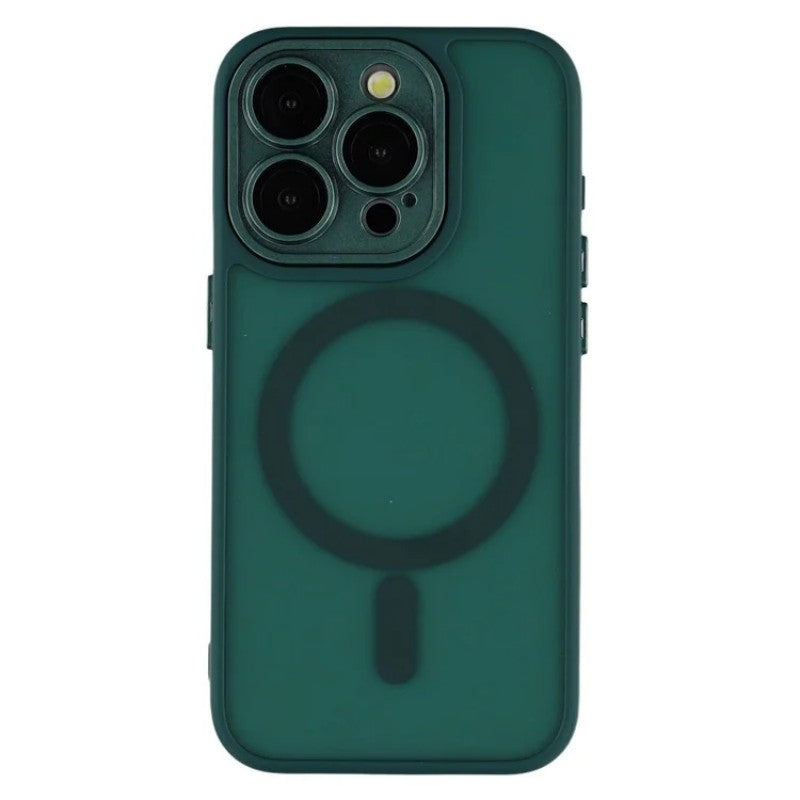 For iPhone 15 Pro Back Cover Compatible with MagSafe WANLONFENG QB1 Series PC TPU Shockproof Phone Case