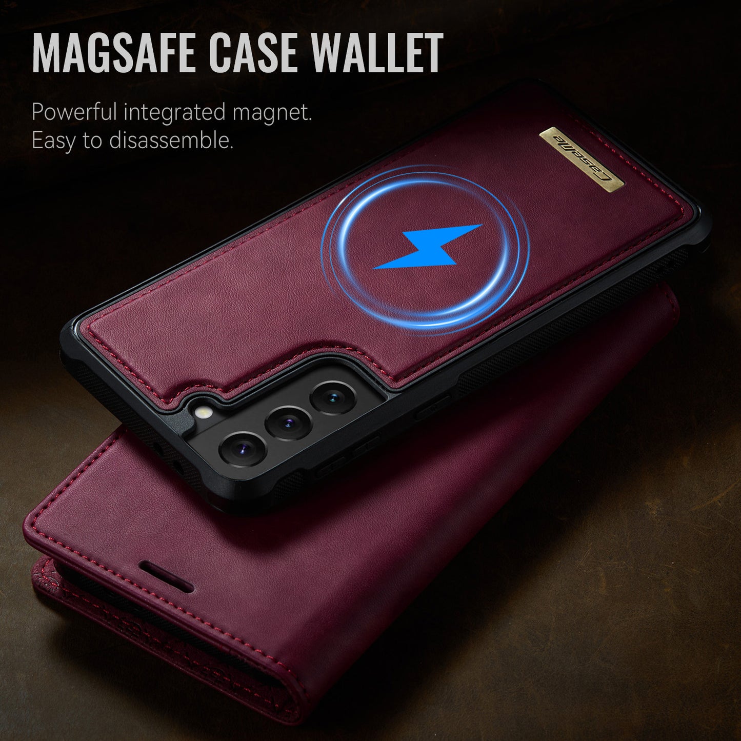 Samsung Galaxy S22+ 5G Case CASEME C49  Compatible with MagSafe RFID Blocking Detachable Wallet Leather Phone Cover