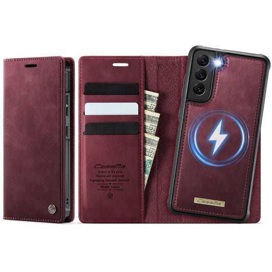 Samsung Galaxy S22+ 5G Case CASEME C49  Compatible with MagSafe RFID Blocking Detachable Wallet Leather Phone Cover