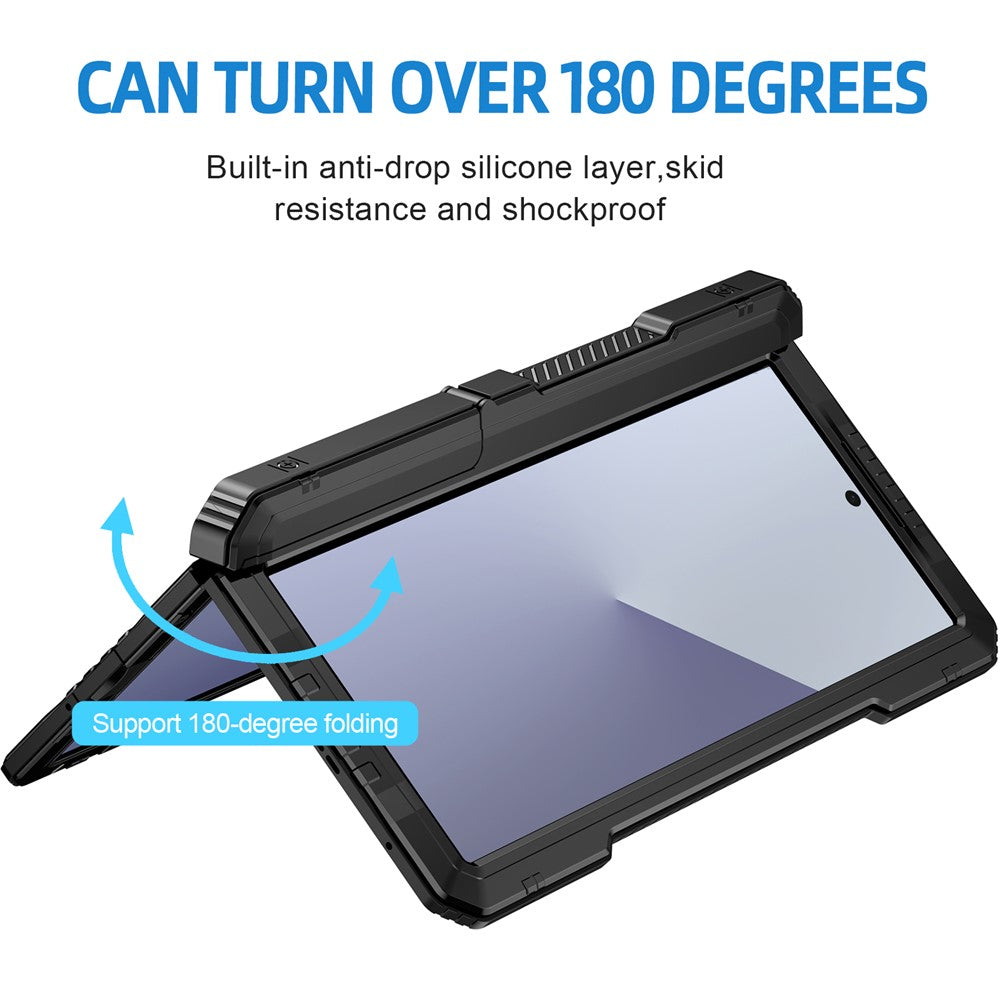 Samsung Galaxy Z Fold7 5G Case Aluminium Alloy + Silicone Kickstand Cover with PET Screen Film