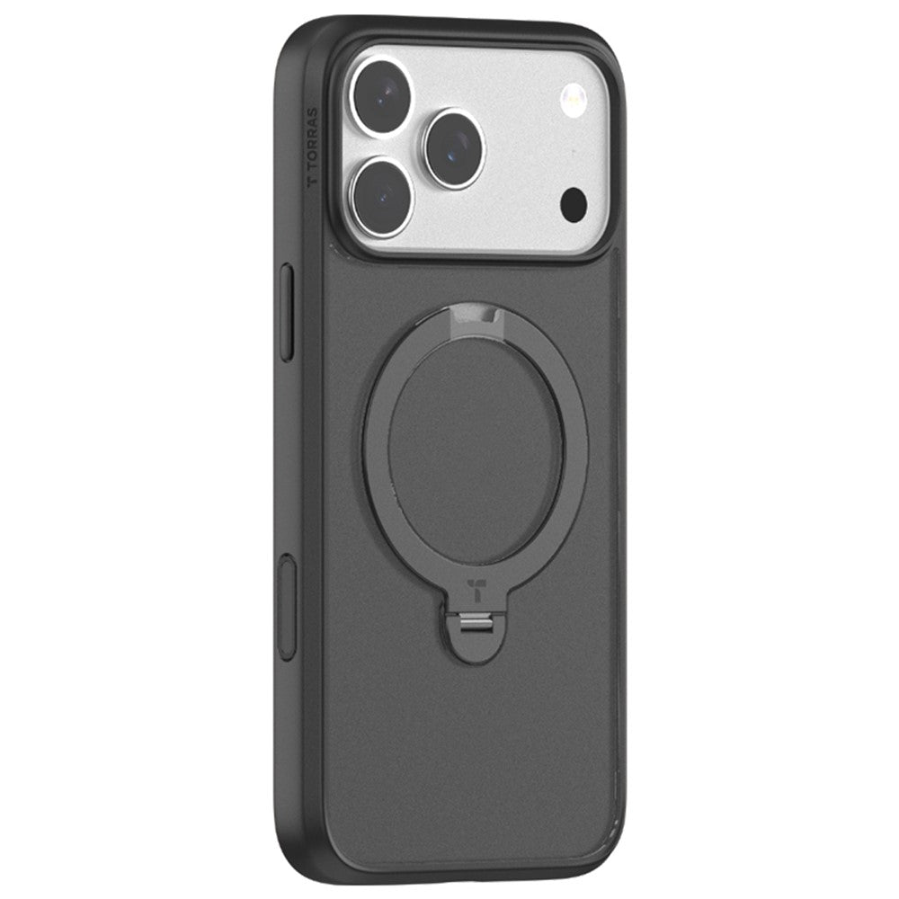 TORRAS For iPhone 17 Pro Max Case Magnetic Rotating Kickstand PC + TPU Phone Cover