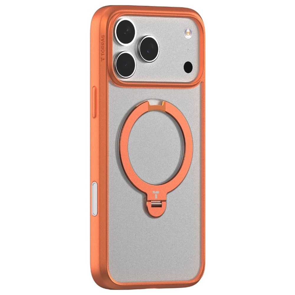 TORRAS For iPhone 17 Pro Max Case Magnetic Rotating Kickstand PC + TPU Phone Cover