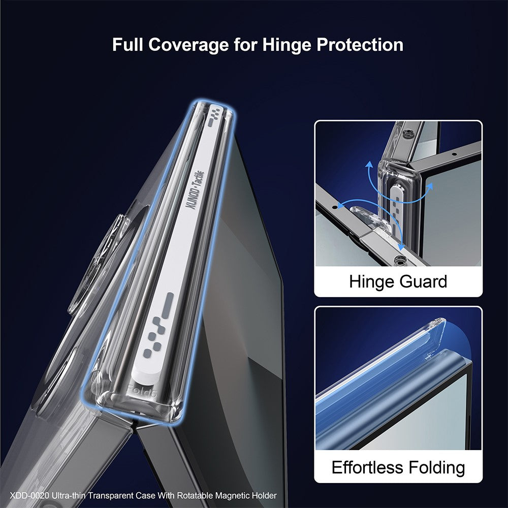 Samsung Galaxy Z Fold5 5G Case Compatible with MagSafe Kickstand PC Cover with Tempered Glass