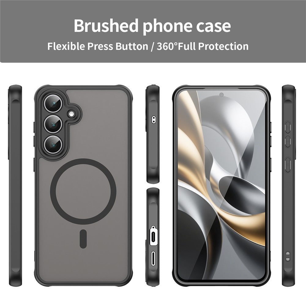 For Samsung Galaxy S25 FE Case Compatible with MagSafe Anti Drop PC + TPU Phone Cover