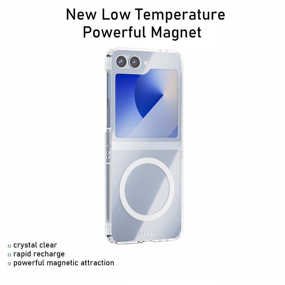 Samsung Galaxy Z Flip6 5G Magnetic Case Clear PC Anti Scratch Phone Cover