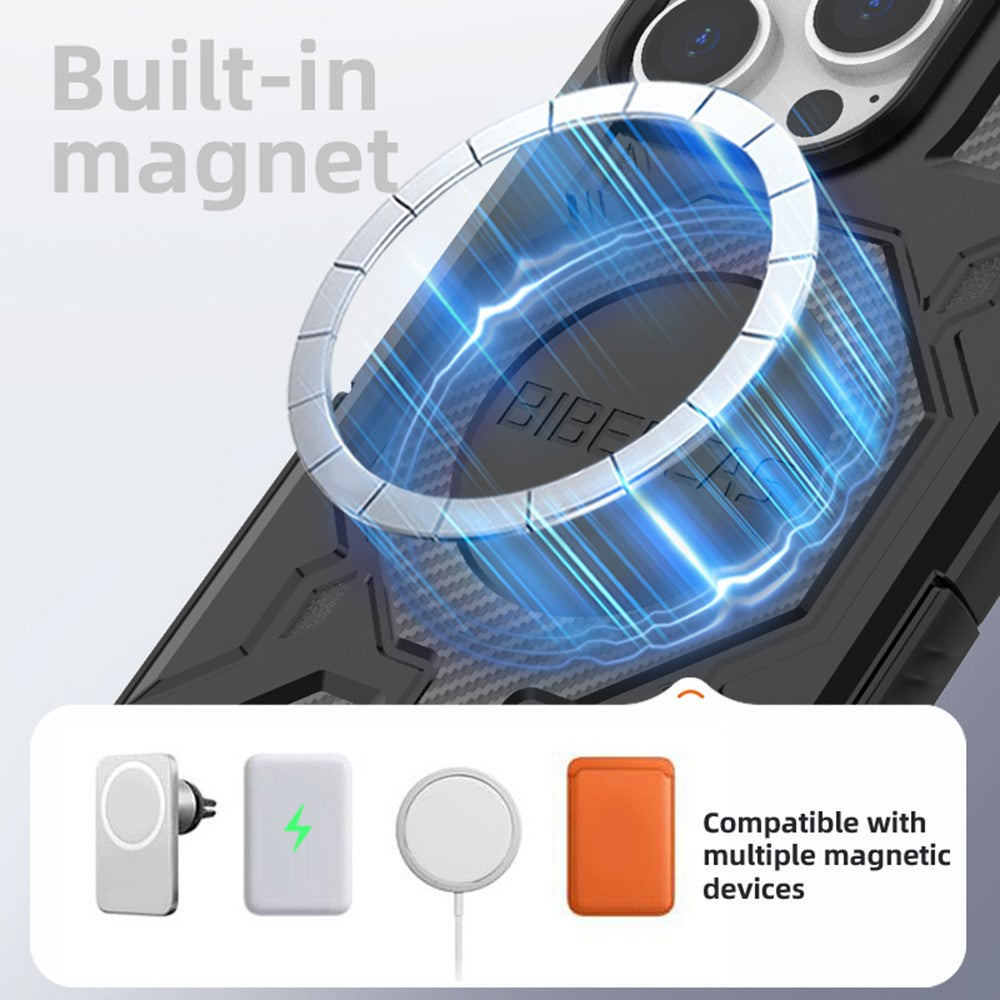 BIBERCAS J-16 Series For iPhone 14 Pro Case Compatible with MagSafe Anti Drop TPU + PC Phone Cover