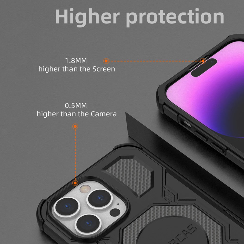 BIBERCAS J-16 Series For iPhone 14 Pro Case Compatible with MagSafe Anti Drop TPU + PC Phone Cover