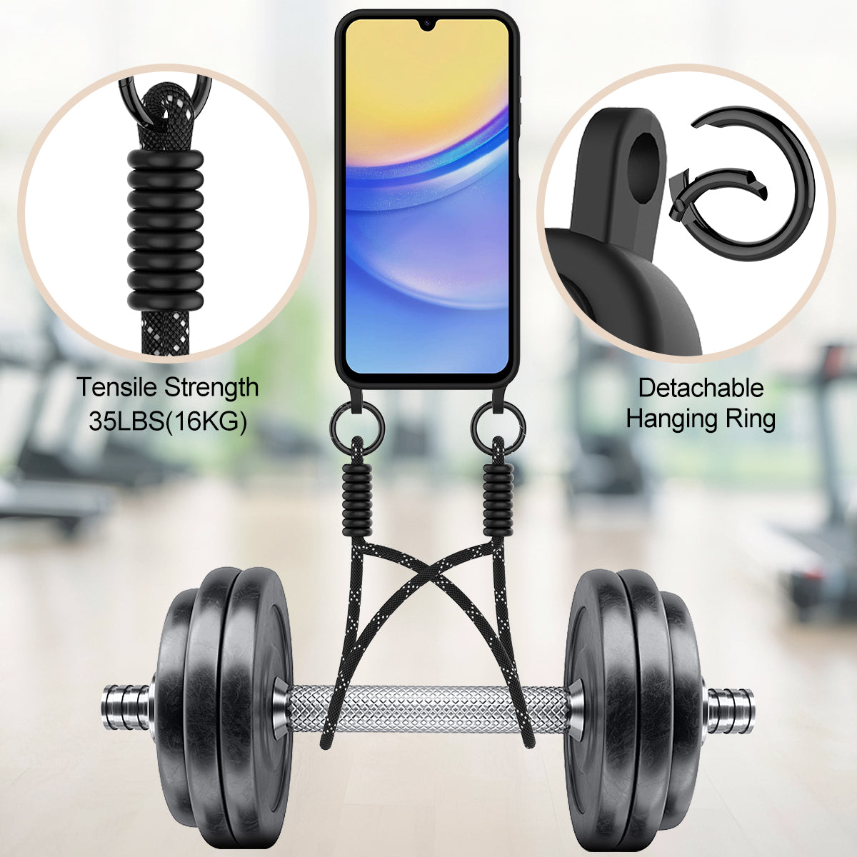 Samsung Galaxy A54 5G Liquid Silicone Case  Phone Back Cover with Card Holder and Short Strap