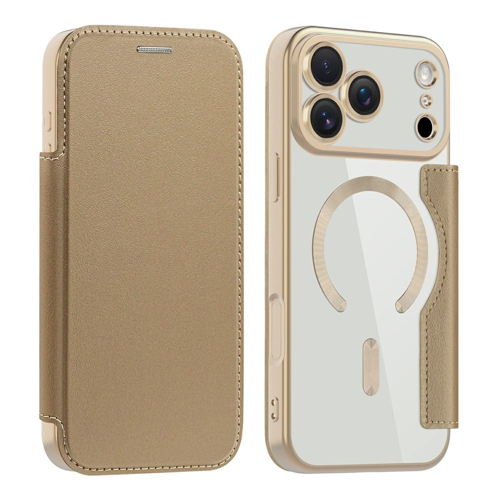 For iPhone 17 Pro Case Compatible with MagSafe RFID Blocking Leather Phone Cover
