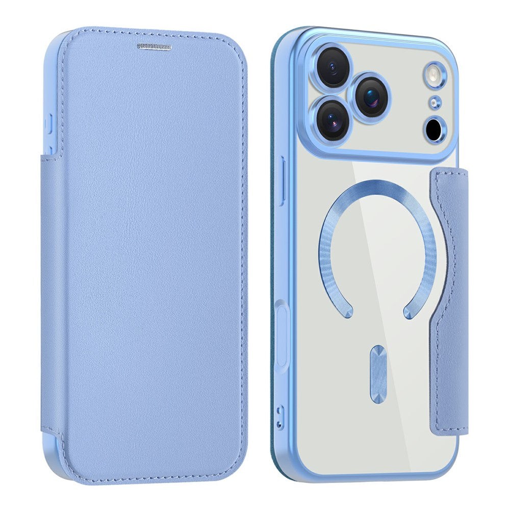 For iPhone 17 Pro Case Compatible with MagSafe RFID Blocking Leather Phone Cover