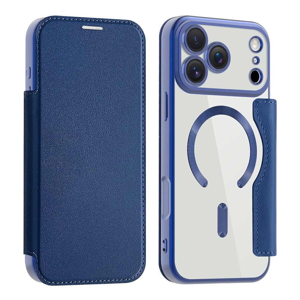For iPhone 17 Pro Case Compatible with MagSafe RFID Blocking Leather Phone Cover