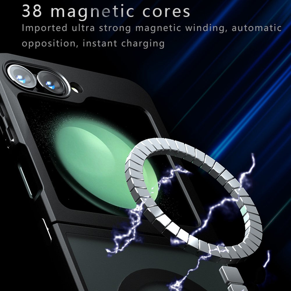 Samsung Galaxy Z Flip5 5G Case Compatible with MagSafe TPU + PC Matte Skin Touch Phone Cover