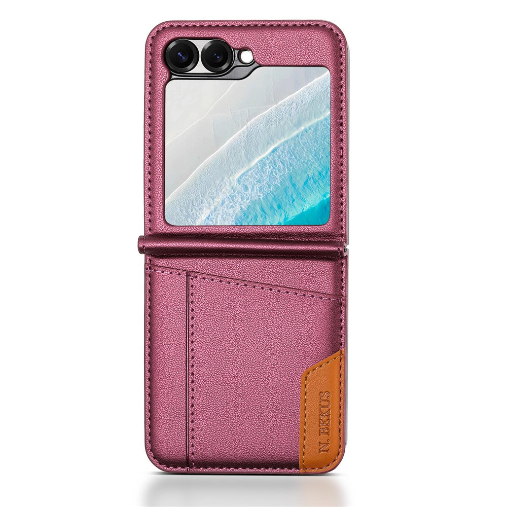 Samsung Galaxy Z Flip6 5G / Flip7 FE 5G Case Card Slot PU + PC Phone Back Cover