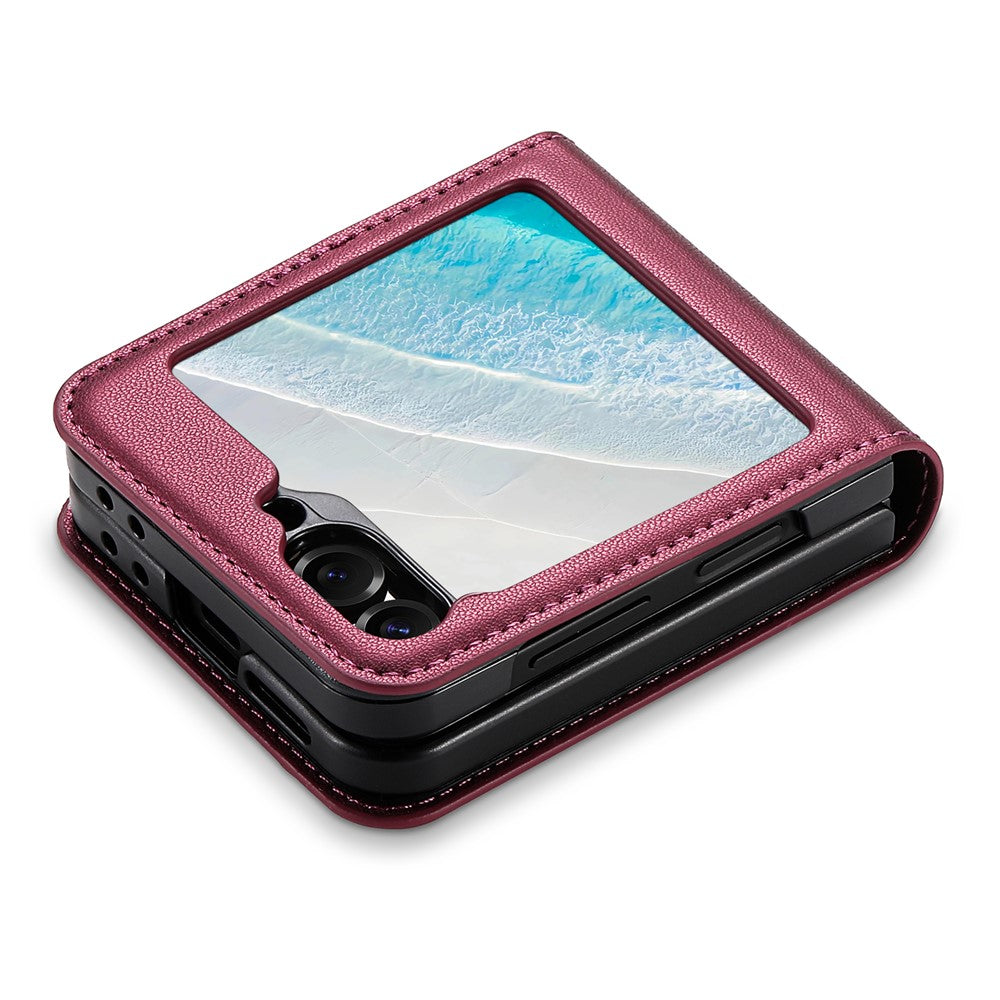 Samsung Galaxy Z Flip6 5G / Flip7 FE 5G Case Card Slot PU + PC Phone Back Cover