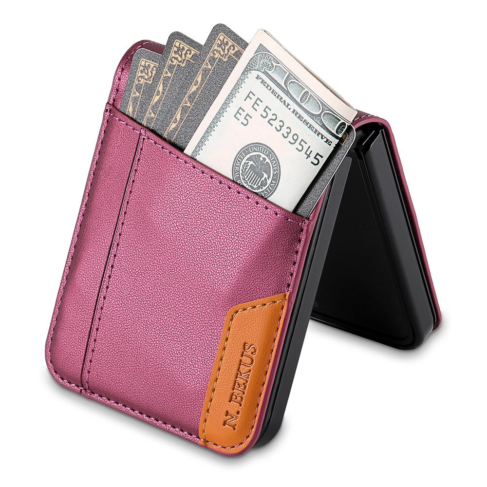 Samsung Galaxy Z Flip6 5G / Flip7 FE 5G Case Card Slot PU + PC Phone Back Cover