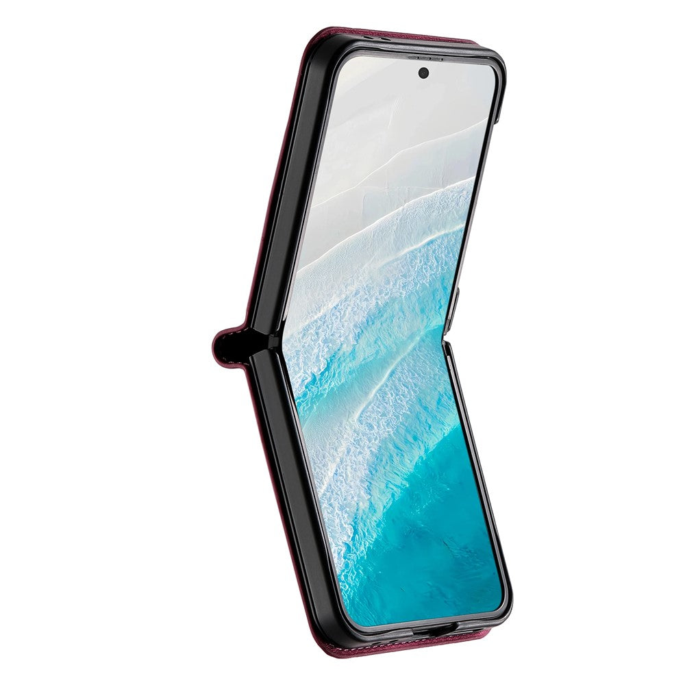 Samsung Galaxy Z Flip6 5G / Flip7 FE 5G Case Card Slot PU + PC Phone Back Cover