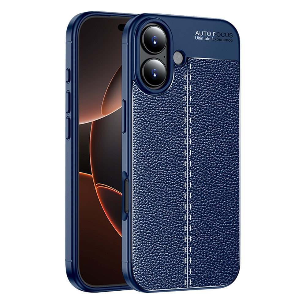 iPhone 17 Case Litchi Texture TPU Flexible Phone Cover