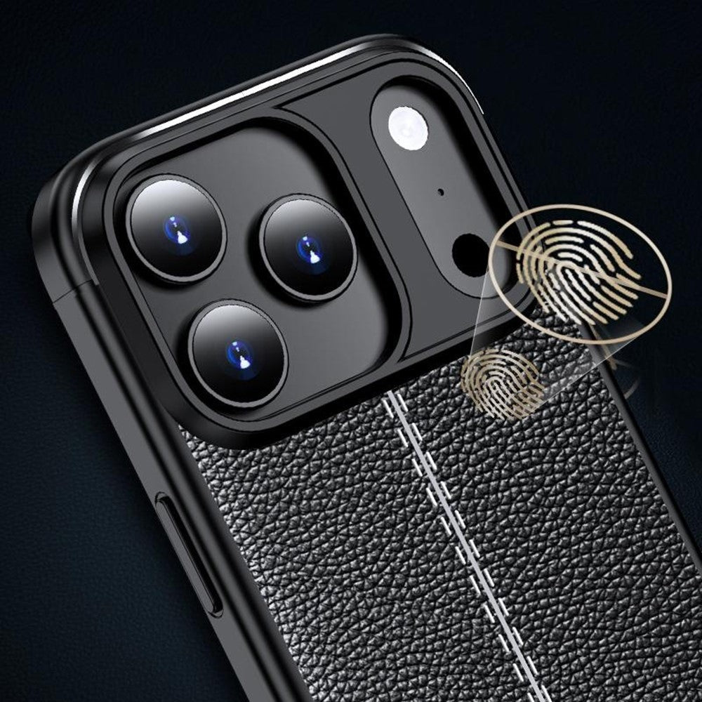 For iPhone 17 Pro Case Litchi Texture TPU Flexible Phone Cover