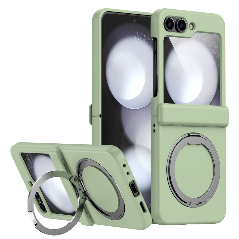 Samsung Galaxy Z Flip7 FE 5G / Z Flip6 5G Case with Magnetic Kickstand Spring Hinge PC Folding Phone Cover