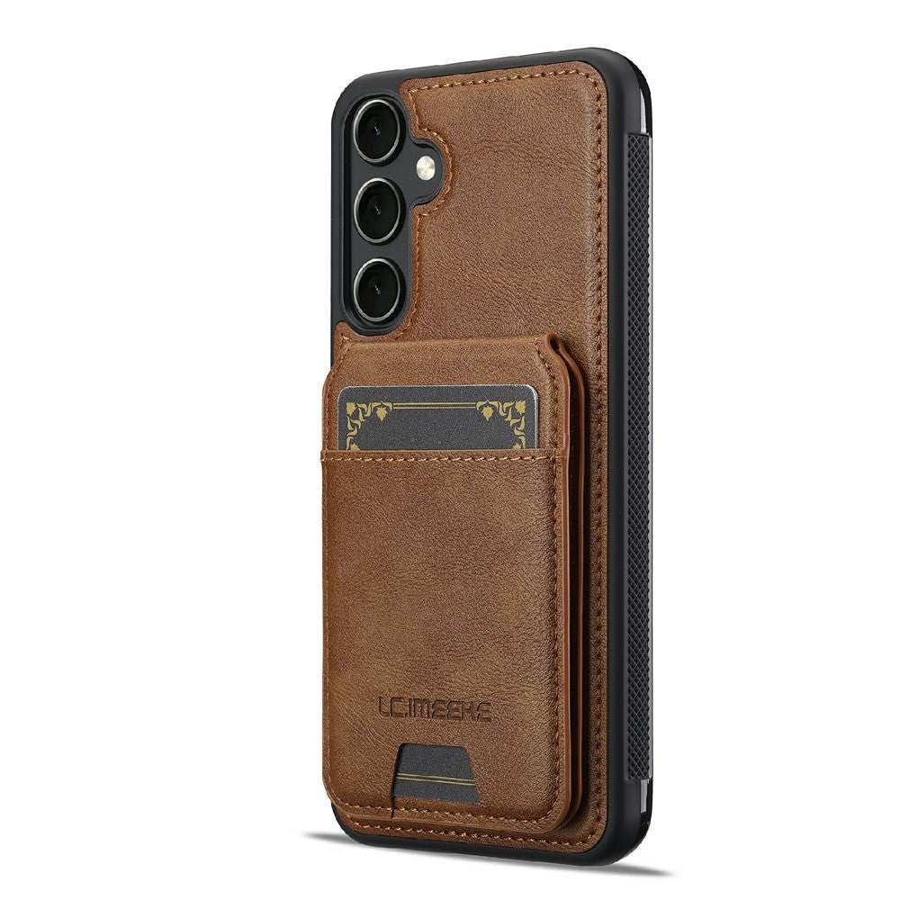 Samsung Galaxy S25 FE Magnetic Case Detachable Card Holder Leather TPU Mobile Cover