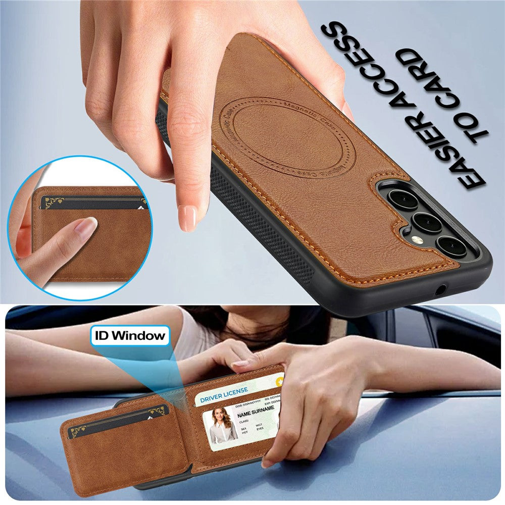 Samsung Galaxy S25 FE Magnetic Case Detachable Card Holder Leather TPU Mobile Cover