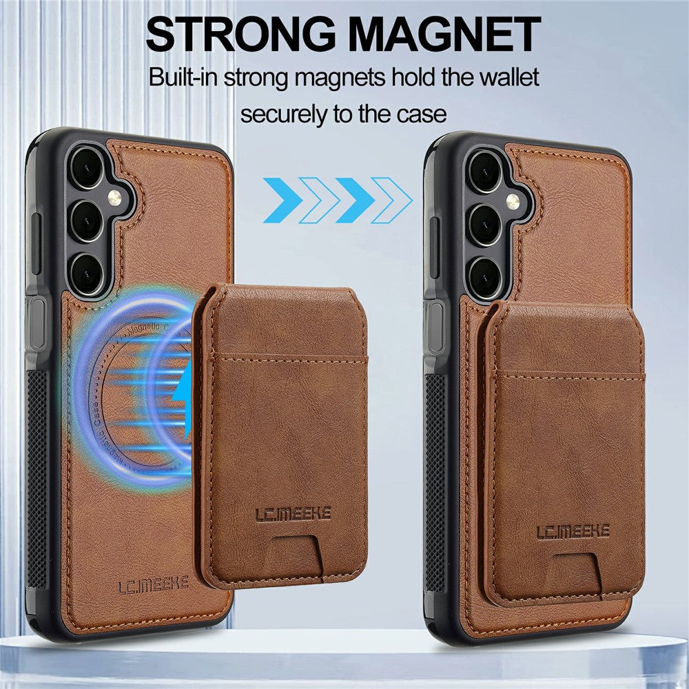 Samsung Galaxy S25 FE Magnetic Case Detachable Card Holder Leather TPU Mobile Cover