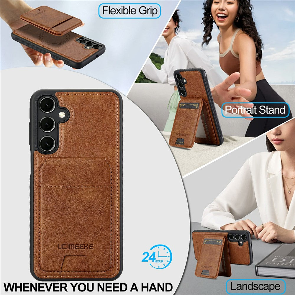 Samsung Galaxy S25 FE Magnetic Case Detachable Card Holder Leather TPU Mobile Cover