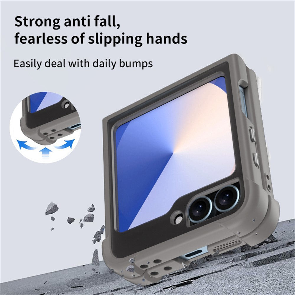 Samsung Galaxy Z Flip6 5G / Flip5 5G Magnetic Case Anti Drop TPU + PC Kickstand Phone Back Cover