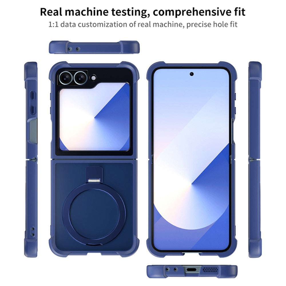 Samsung Galaxy Z Flip6 5G / Flip5 5G Magnetic Case Anti Drop TPU + PC Kickstand Phone Back Cover