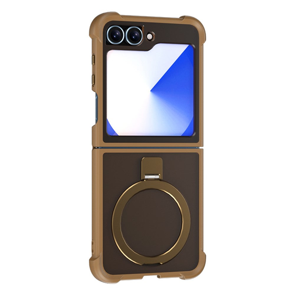 Samsung Galaxy Z Flip6 5G / Flip5 5G Magnetic Case Anti Drop TPU + PC Kickstand Phone Back Cover