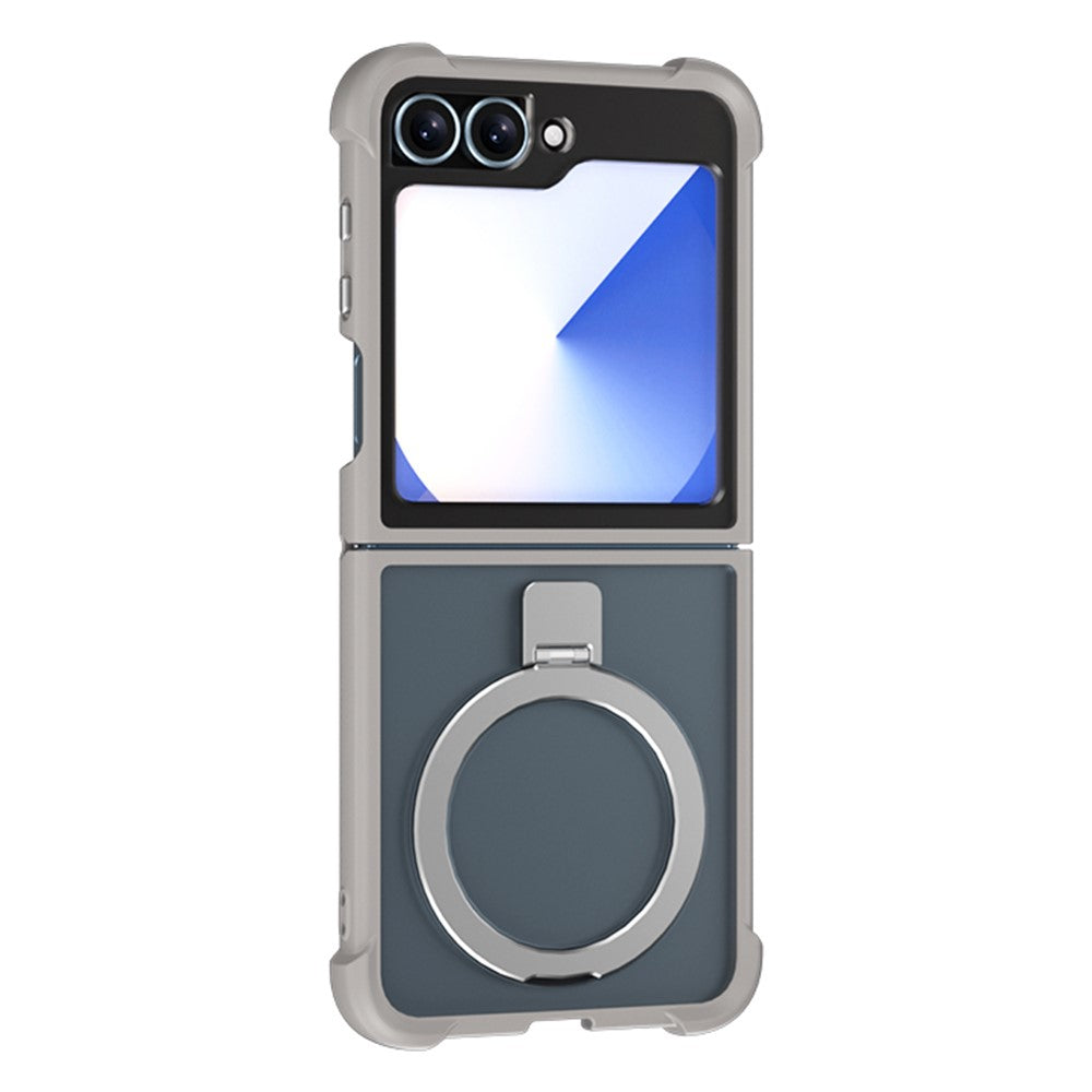 Samsung Galaxy Z Flip6 5G / Flip5 5G Magnetic Case Anti Drop TPU + PC Kickstand Phone Back Cover