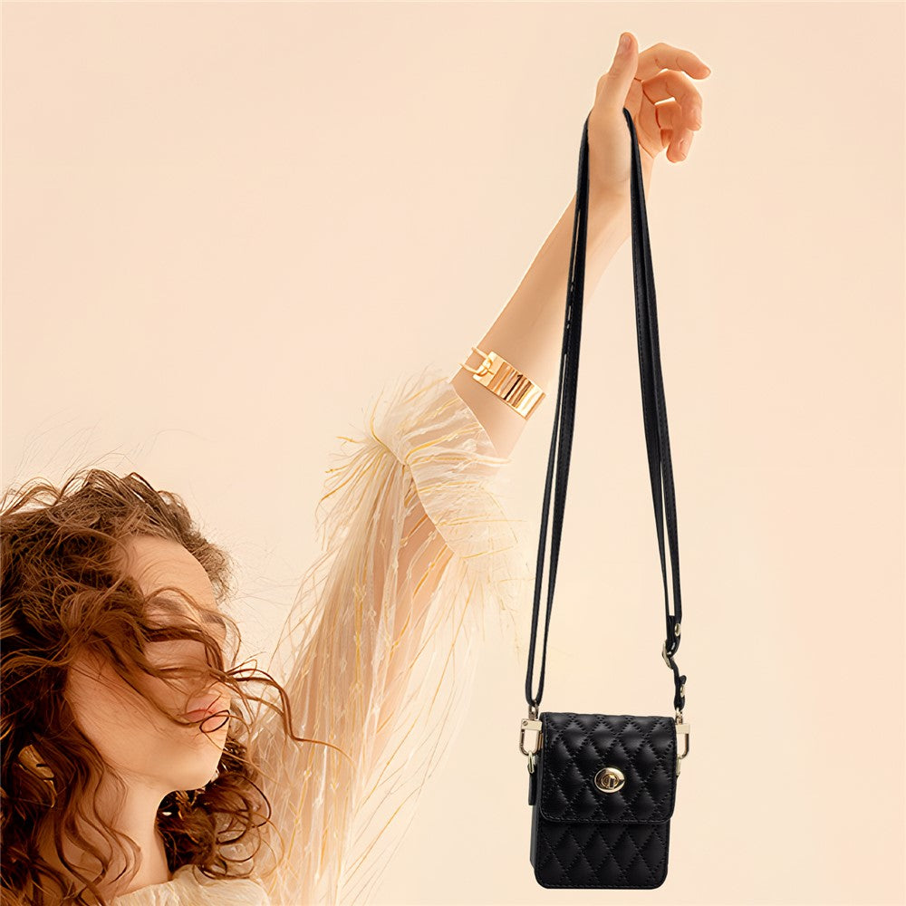 Samsung Galaxy Z Flip6 5G Case with Shoulder Strap PU + PC Wallet Phone Cover Built-In Back Screen Film