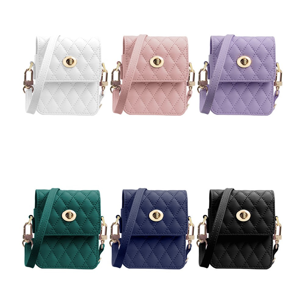 Samsung Galaxy Z Flip6 5G Case with Shoulder Strap PU + PC Wallet Phone Cover Built-In Back Screen Film