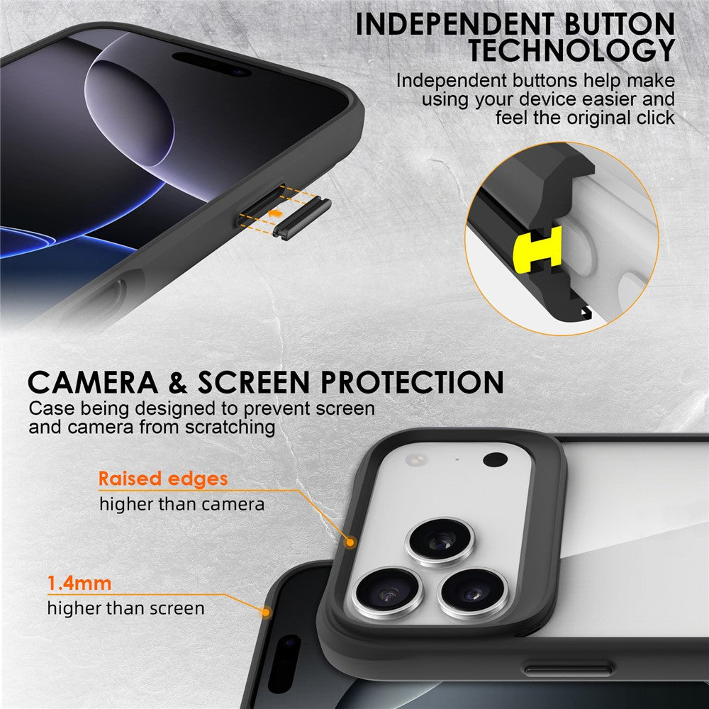 For iPhone 17 Pro Max Case Hybrid Hard PC Soft TPU Shockproof Phone Cover