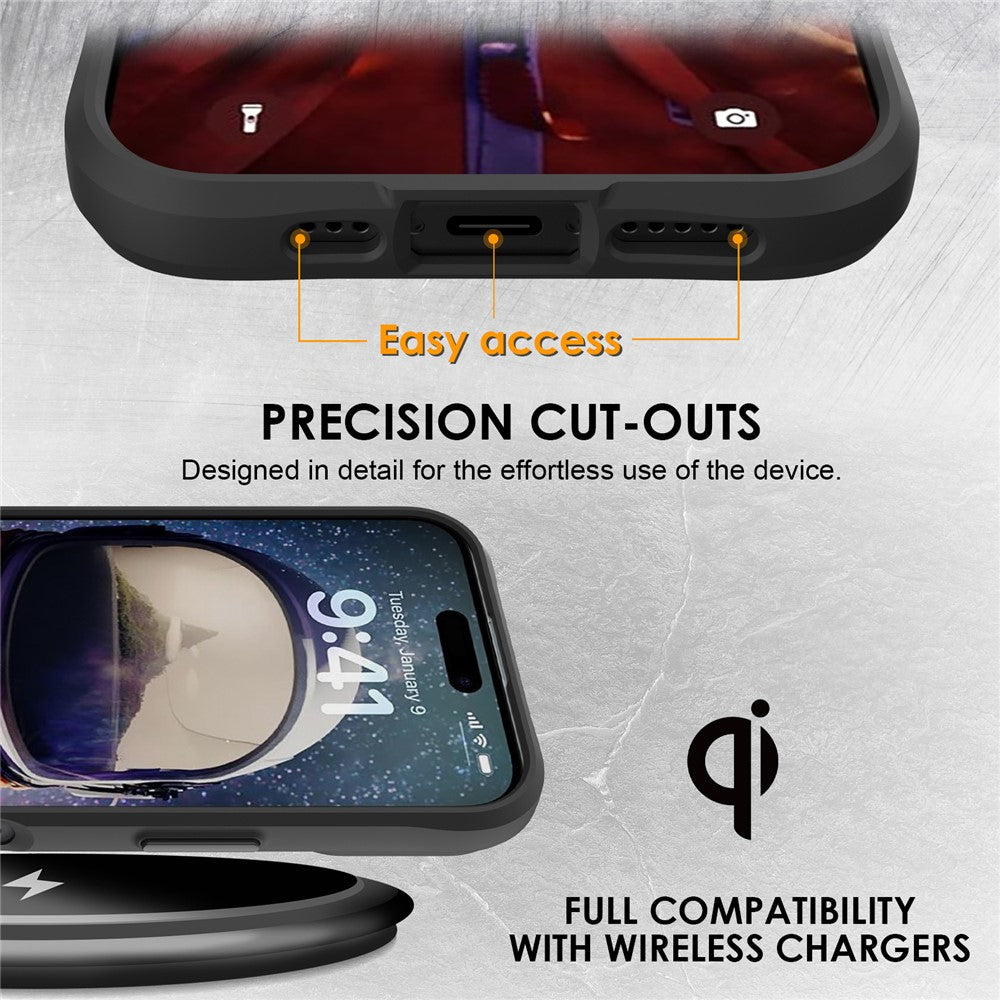 iPhone 17 Case Hybrid Hard PC Soft TPU Shockproof Phone Cover