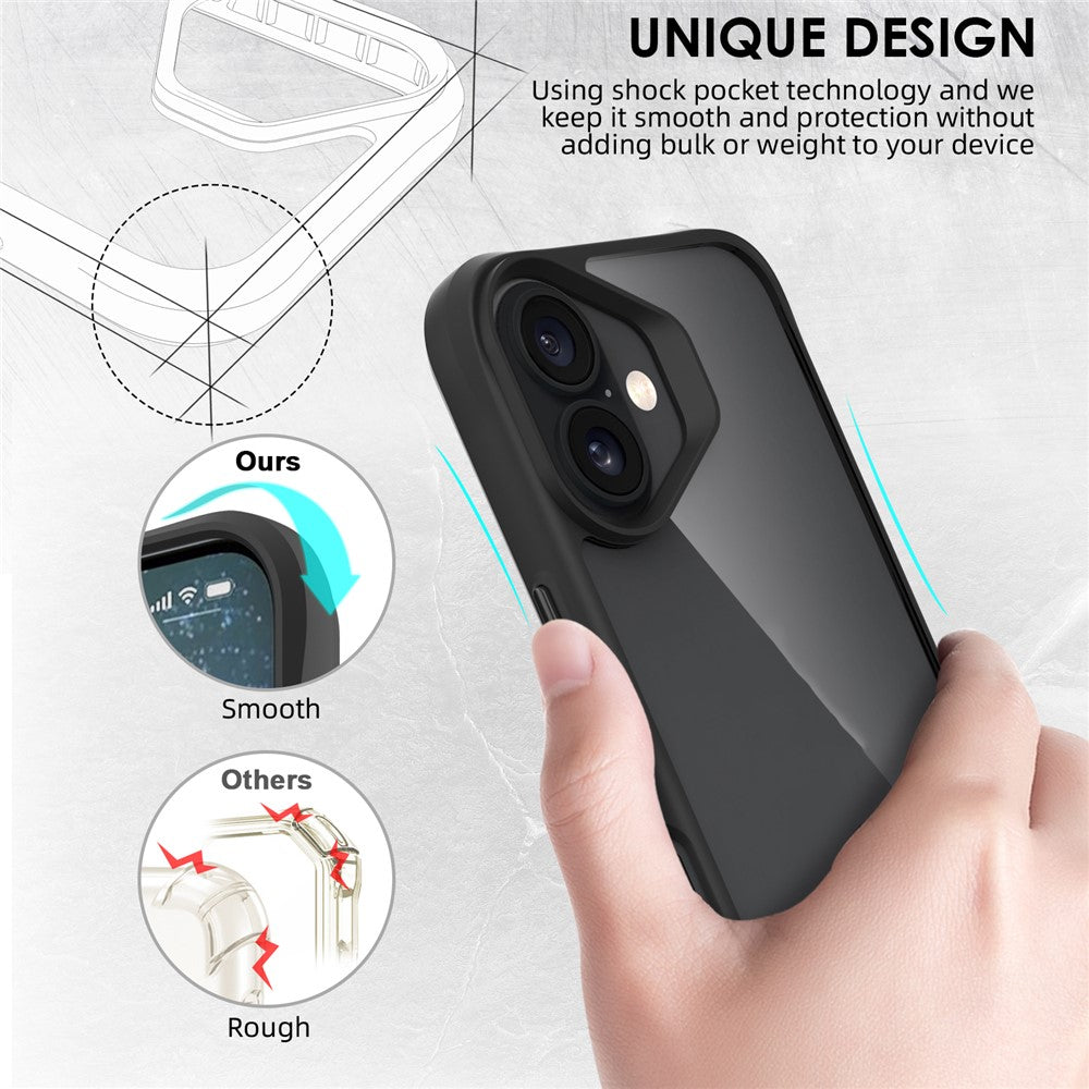 iPhone 17 Case Hybrid Hard PC Soft TPU Shockproof Phone Cover