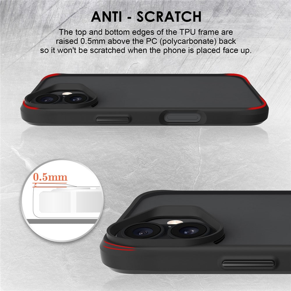 iPhone 17 Case Hybrid Hard PC Soft TPU Shockproof Phone Cover