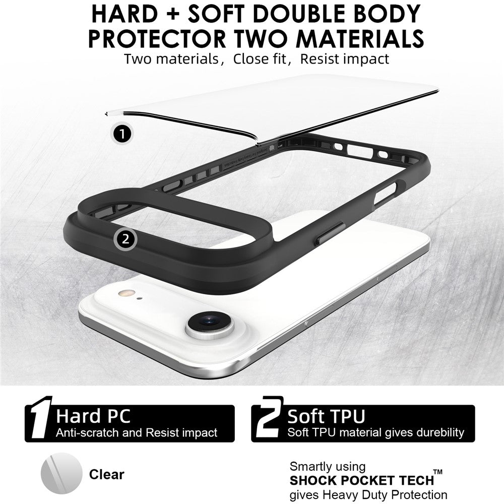 For iPhone Air Case Hybrid Hard PC Soft TPU Shockproof Phone Cover