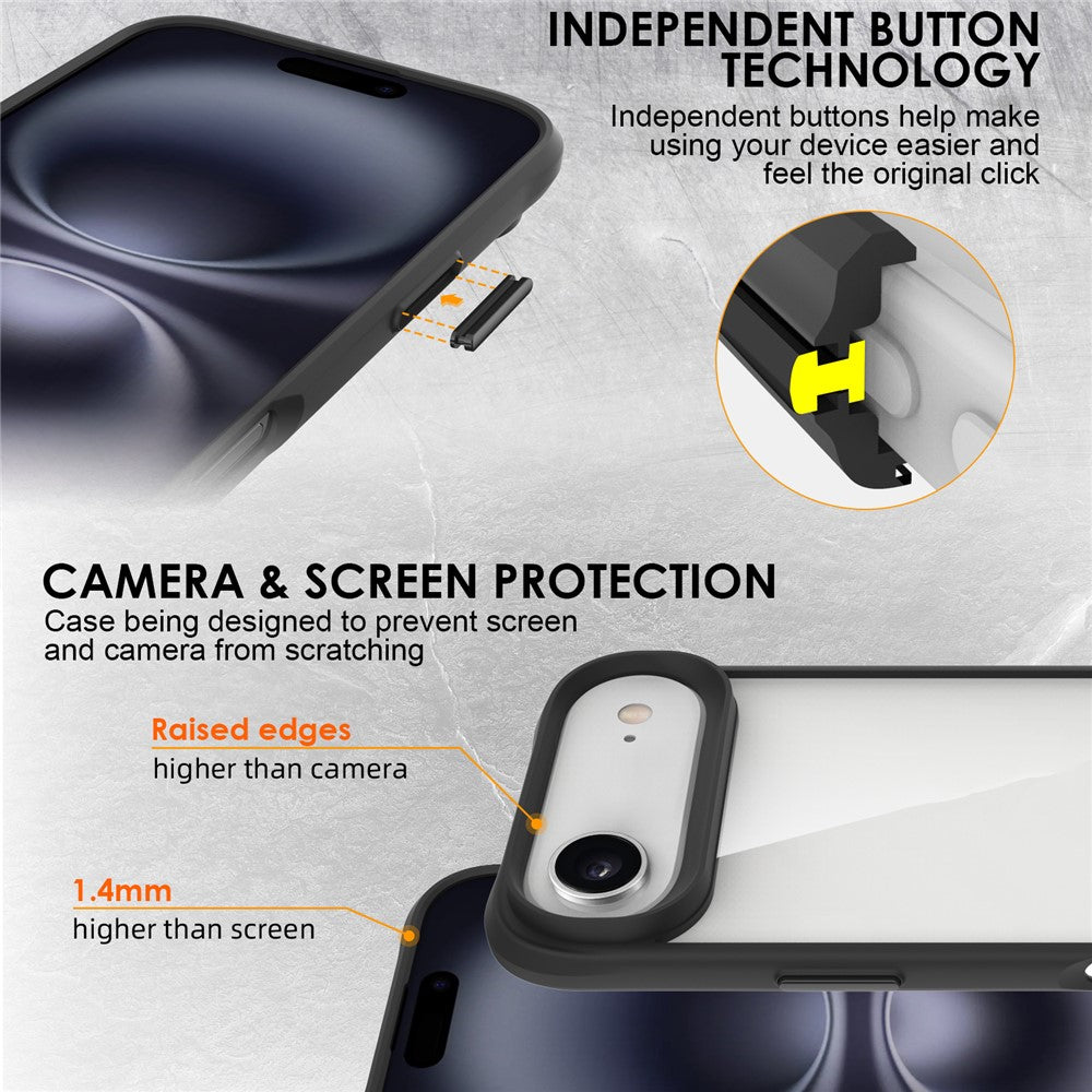 For iPhone Air Case Hybrid Hard PC Soft TPU Shockproof Phone Cover