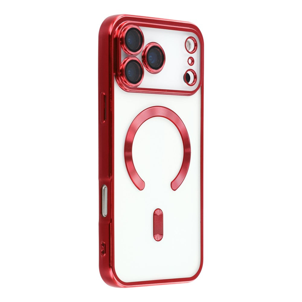 For iPhone 17 Pro Max Case Compatible with MagSafe Electroplated TPU Phone Cover with Lens Film