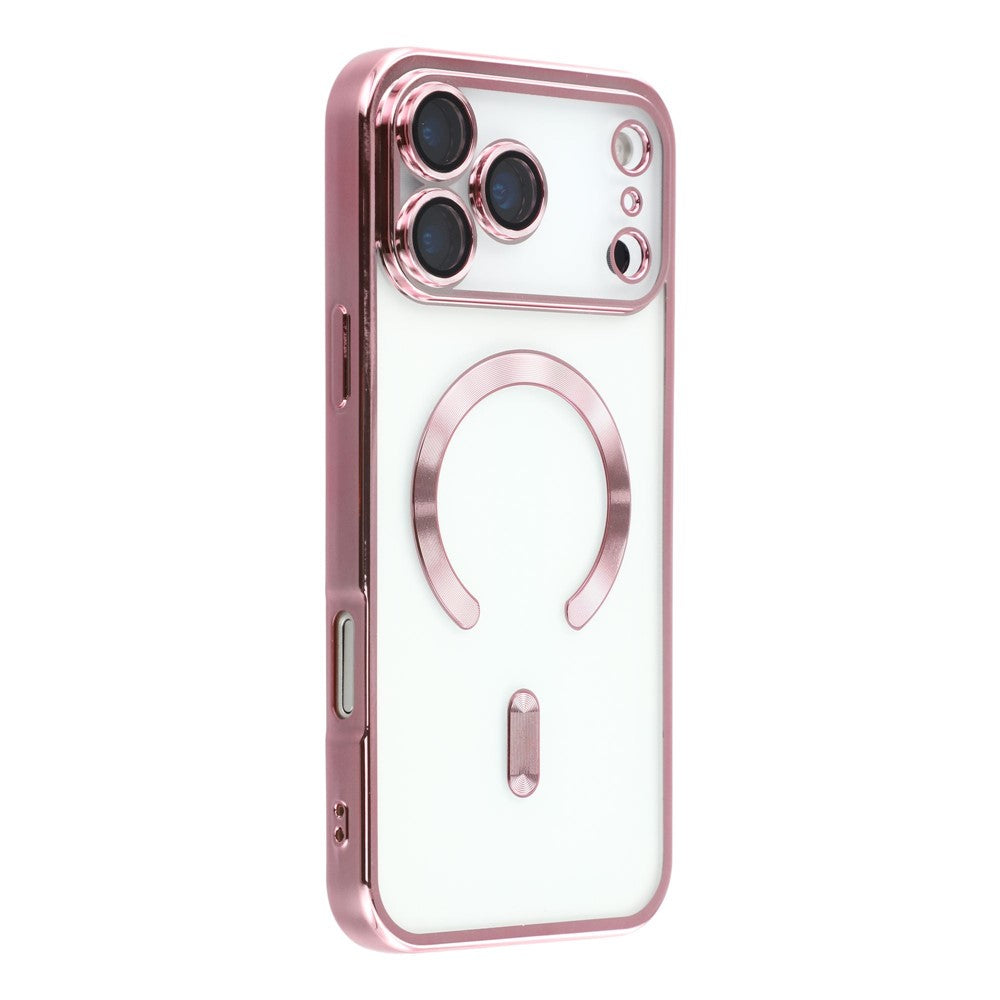 For iPhone 17 Pro Max Case Compatible with MagSafe Electroplated TPU Phone Cover with Lens Film