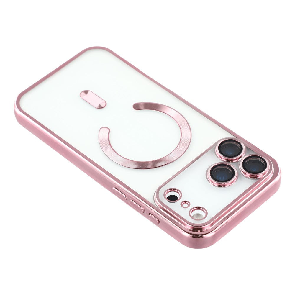 For iPhone 17 Pro Max Case Compatible with MagSafe Electroplated TPU Phone Cover with Lens Film