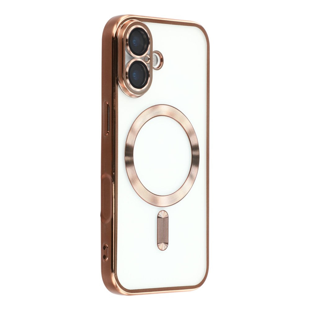 iPhone 17 Case Compatible with MagSafe Electroplated TPU Phone Cover with Lens Film