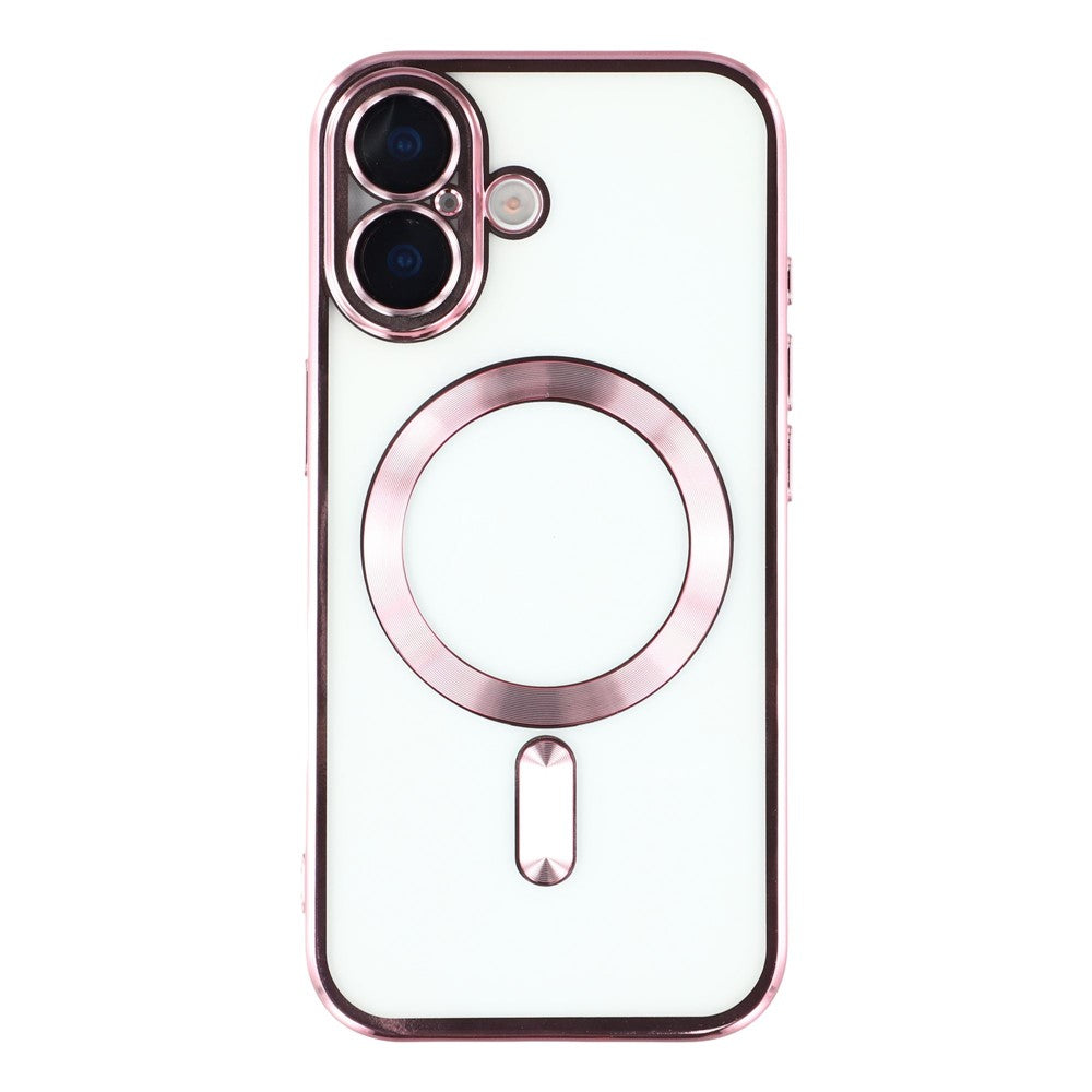 iPhone 17 Case Compatible with MagSafe Electroplated TPU Phone Cover with Lens Film