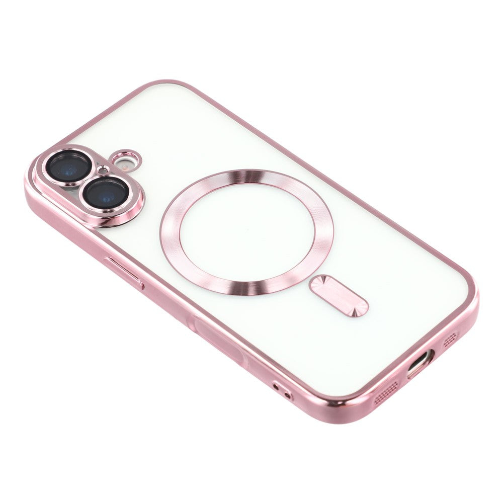 iPhone 17 Case Compatible with MagSafe Electroplated TPU Phone Cover with Lens Film