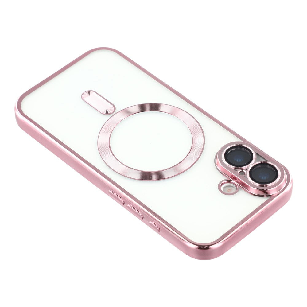 iPhone 17 Case Compatible with MagSafe Electroplated TPU Phone Cover with Lens Film