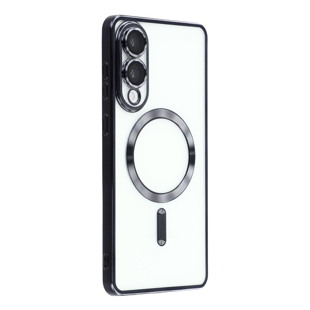 For Samsung Galaxy S25 Edge Case Compatible with MagSafe Electroplated TPU Phone Cover with Lens Film